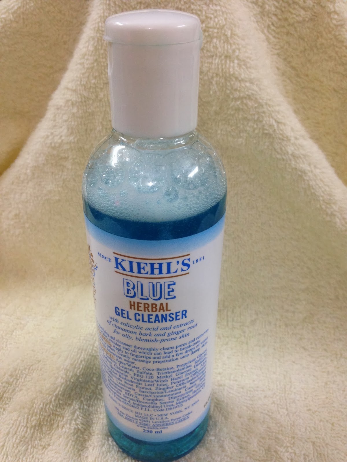 Product Review Kiehl's Blue Herbal Gel Cleanser One ahhMAZINGcleanser